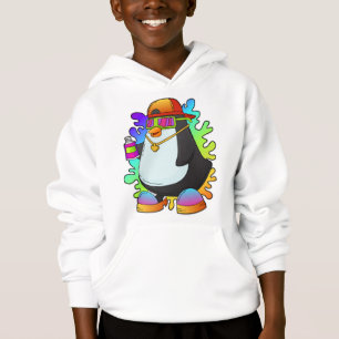 ペンギンがスプレーを使った画家