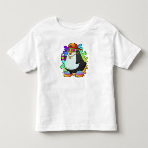 ペンギンがスプレーを使った画家 トドラーTシャツ