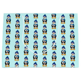 ペンギンがハヌカーでドレイドルを開催 ラージペーパーバッグ