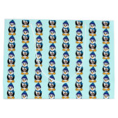 ペンギンがハヌカーでドレイドルを開催 ラージペーパーバッグ (裏面)