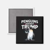 ペンギンがペンギンに抵抗おもしろいする マグネット (正面/裏面)