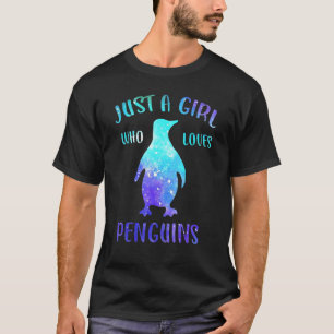 ペンギンが大好きな女の子かわいい自然トドル Tシャツ