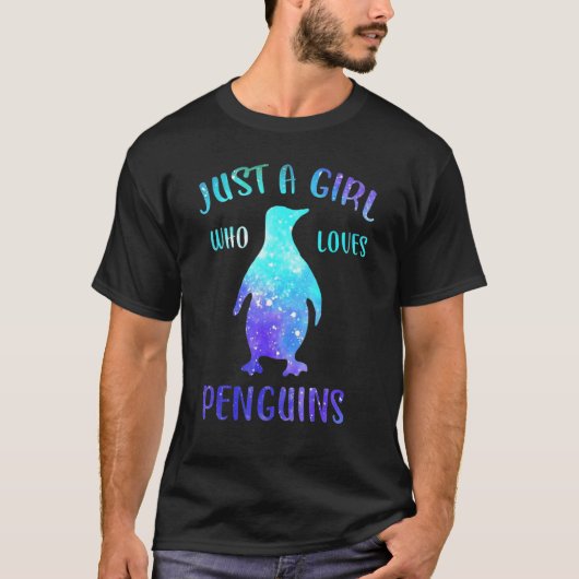 ペンギンが大好きな女の子かわいい自然トドル Tシャツ (正面)