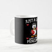 ペンギンが大好きな女の子 コーヒーマグカップ (正面左)