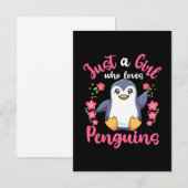 ペンギンが大好きな女の子 出欠カード (正面/裏面)