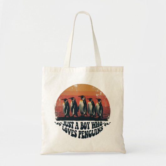 ペンギンが大好きな少年 トートバッグ (正面)