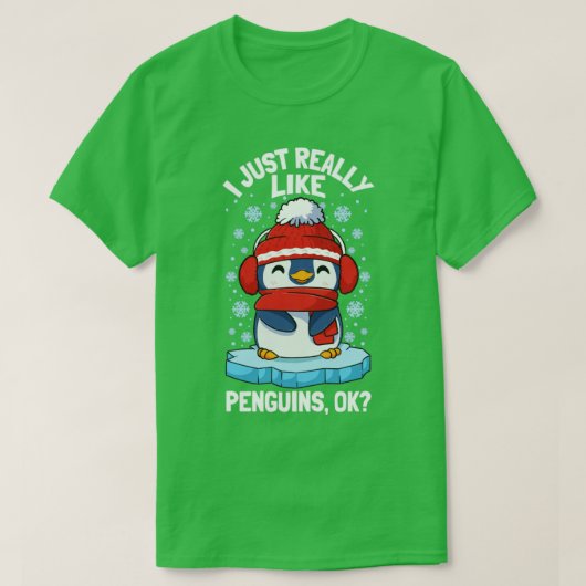 ペンギンが大好き2 Tシャツ (デザイン正面)