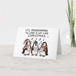 ペンギンが大活躍 - 面白いクリスマスカード シーズンカード