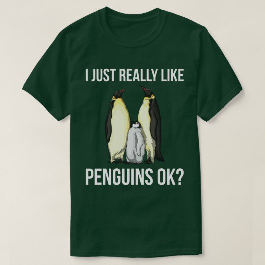 ペンギンが好きなだけです Tシャツ (デザイン正面)
