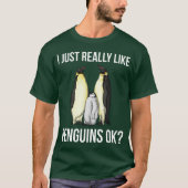 ペンギンが好きなだけです Tシャツ (正面)