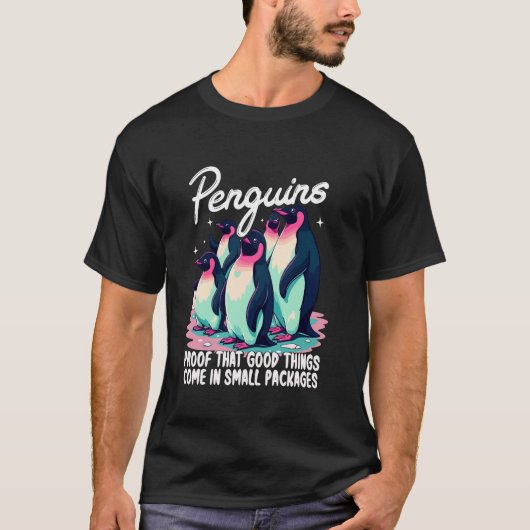 ペンギンが好きな人と可愛いAのための面白いペンギンデザイン Tシャツ (正面)
