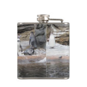 ペンギンが岩の上に フラスク (裏面)