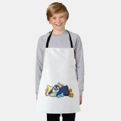 ペンギンが枕で寝る エプロン (着用した状態)