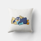 ペンギンが枕で寝る クッション (裏面)