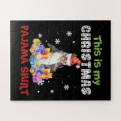 ペンギンこれは私のクリスマスパジャマのシャツ ジグソーパズル (横)