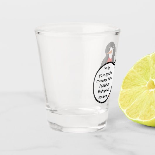 ペンギンさんの話しているトルコ国旗のショットグラス ショットグラス (左)