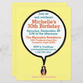 ペンギンさん話す米国パーソナライズされた 招待状 (正面/裏面)