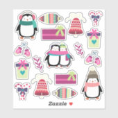 ペンギンすごいが登場する可愛いミックスクリスマスセット シール (シート)