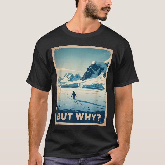 ペンギンだけどなぜ山に Tシャツ (正面)