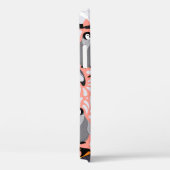 ペンギンとその子はピンクのパターンの上にいる Case-Mate iPhoneケース (裏面 / 右)