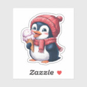 ペンギンとアイスクリームステッカー シール (シート)