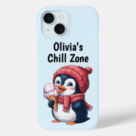 ペンギンとアイスクリームフォンケース iPhone 15ケース