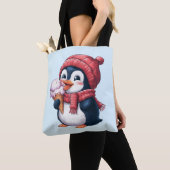 ペンギンとアイスクリーム トートバッグ (クローズアップ)