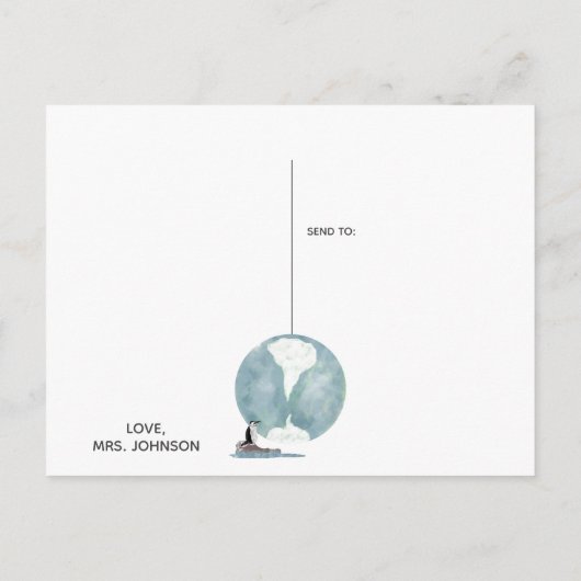 ペンギンとアースデイ　先生があなたに会いたい ポストカード (裏面)