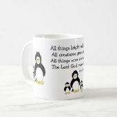 ペンギンとインスピレーションの引用 コーヒーマグカップ (正面左)