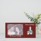 ペンギンとキャンドルクリスマスカスタム シーズンカード (スタンド正面)