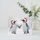 ペンギンとクリスマスかわいいハッピーホリデーズ シーズンポストカード (スタンド正面)