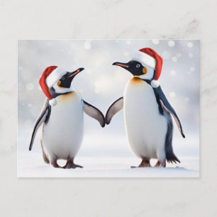 ペンギンとクリスマスかわいいハッピーホリデーズ シーズンポストカード