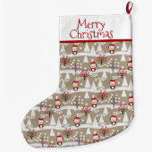 ペンギンとクリスマスツリー ラージクリスマスストッキング (裏面)