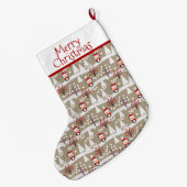 ペンギンとクリスマスツリー ラージクリスマスストッキング (裏面 (吊り時))