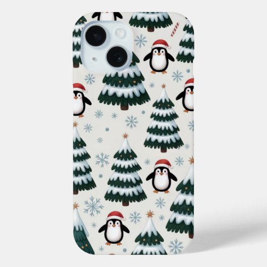 ペンギンとクリスマスツリーiPhone / iPadケース Case-Mate iPhoneケース (裏面)
