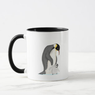 ペンギンとシックな「パーフェクトパパ」マグ マグカップ