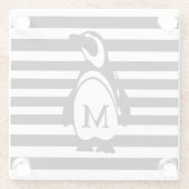 ペンギンとストライプ ガラスコースター (裏面)