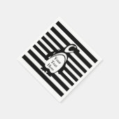 ペンギンとストライプ スタンダードカクテルナプキン (角)