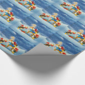 ペンギンとトナカイ ラッピングペーパー (角)