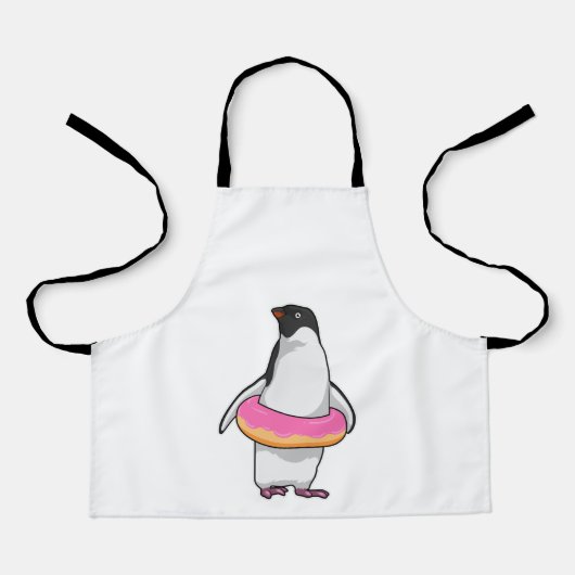 ペンギンとドーナツ エプロン (正面)