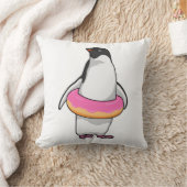 ペンギンとドーナツ クッション (ブランケット)