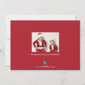 ペンギンとハッピーホリデーズフォトカード – クリスマス (裏面)