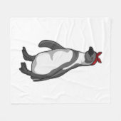 ペンギンとバンダナ フリースブランケット (正面(横))