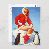 ペンギンとピンナップのポストカード ポストカード (正面/裏面)