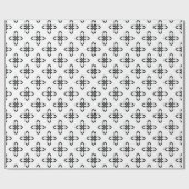 ペンギンとペンギンの黒花 ラッピングペーパー (フラット)