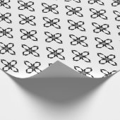 ペンギンとペンギンの黒花 ラッピングペーパー (角)