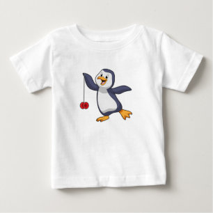 ペンギンとヨーヨー ベビーTシャツ