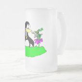 ペンギンとレプレシャン フロストグラスビールジョッキ (正面右)