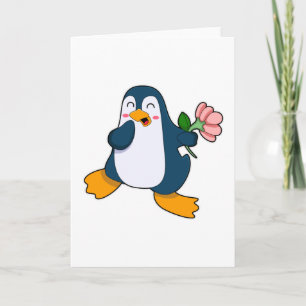 ペンギンとロサの花 カード