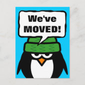 ペンギンと一緒に動くポストカードを移動しおもしろいた 案内ポストカード (正面)